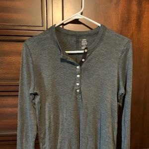 Aerie Long sleeve button up Henley shirt